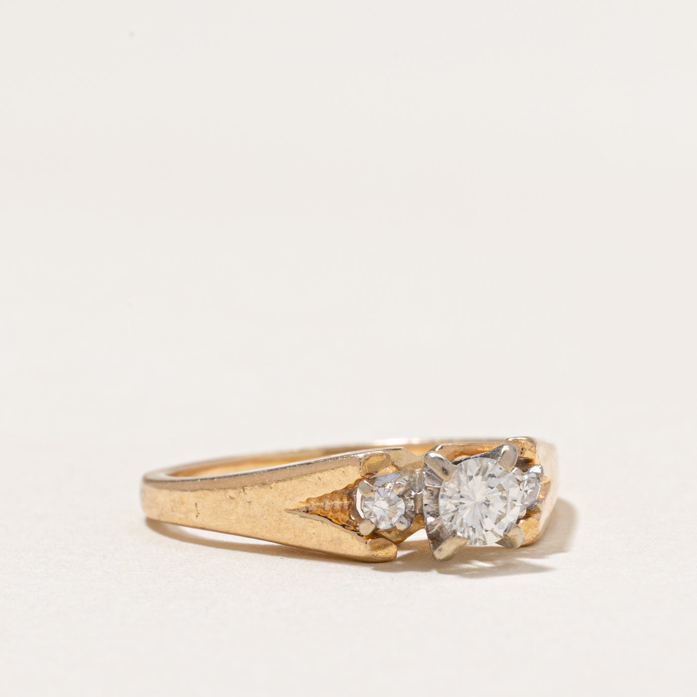 High Set Diamond Accented Ring | 0.21ctw | SZ 3.5
