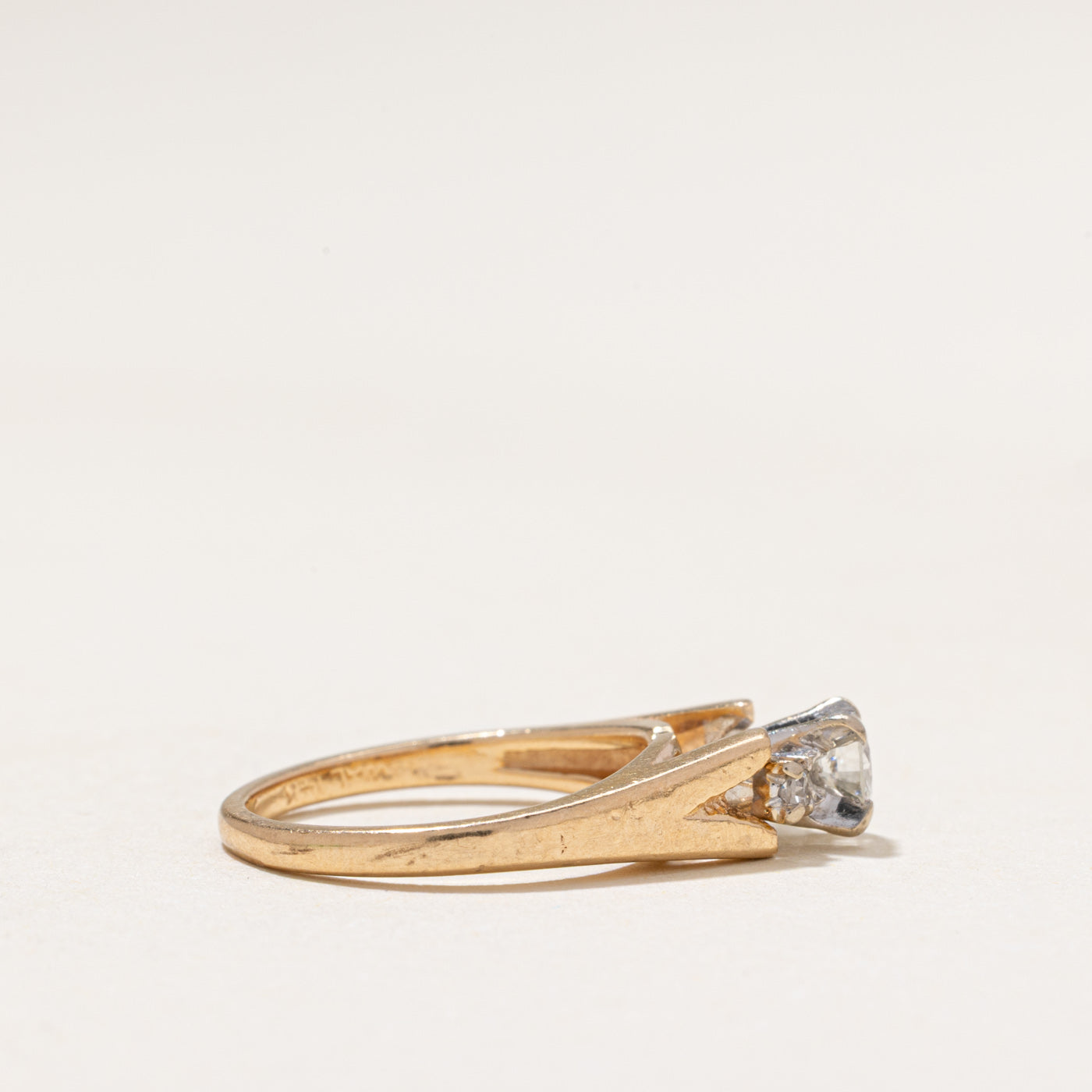 High Set Diamond Accented Ring | 0.21ctw | SZ 3.5