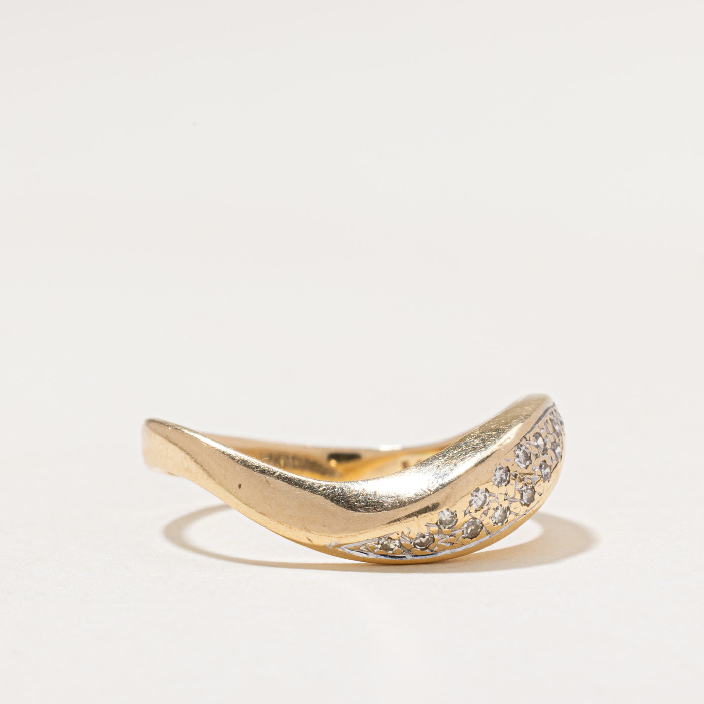 Diamond Waterfall Wave Ring | 0.12ctw | SZ 8