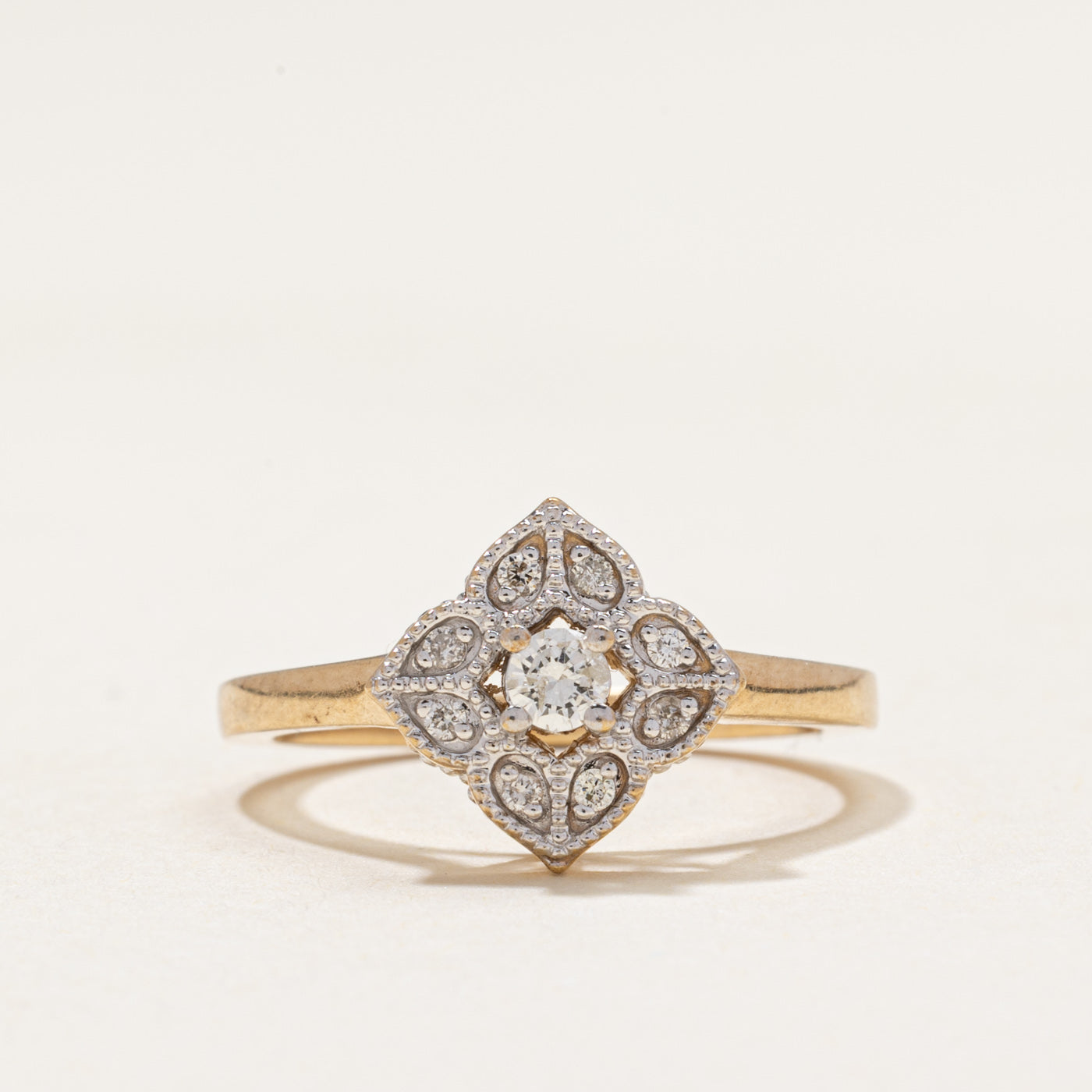 10k Diamond Cluster Ring | 0.18ctw | SZ 6.25