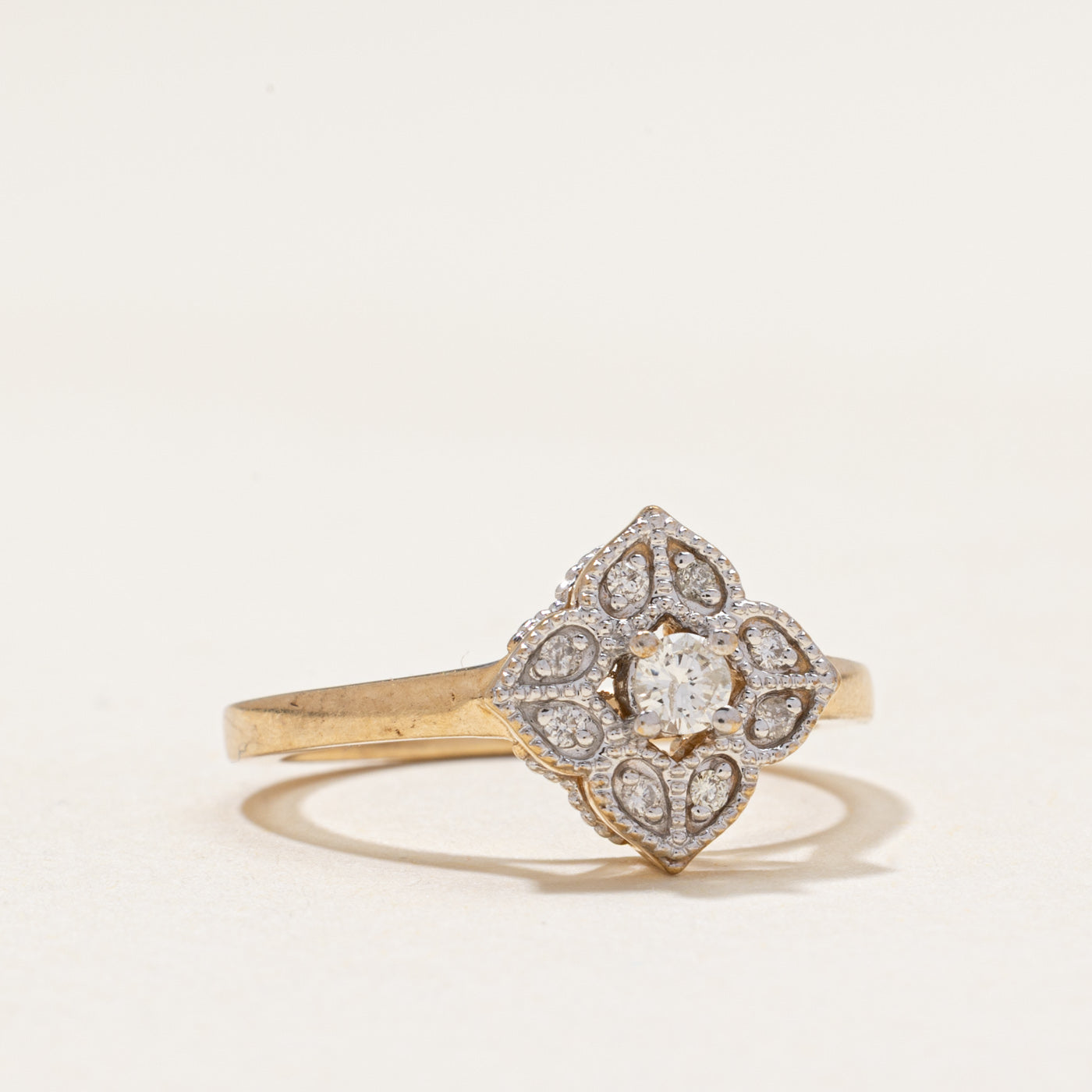 10k Diamond Cluster Ring | 0.18ctw | SZ 6.25