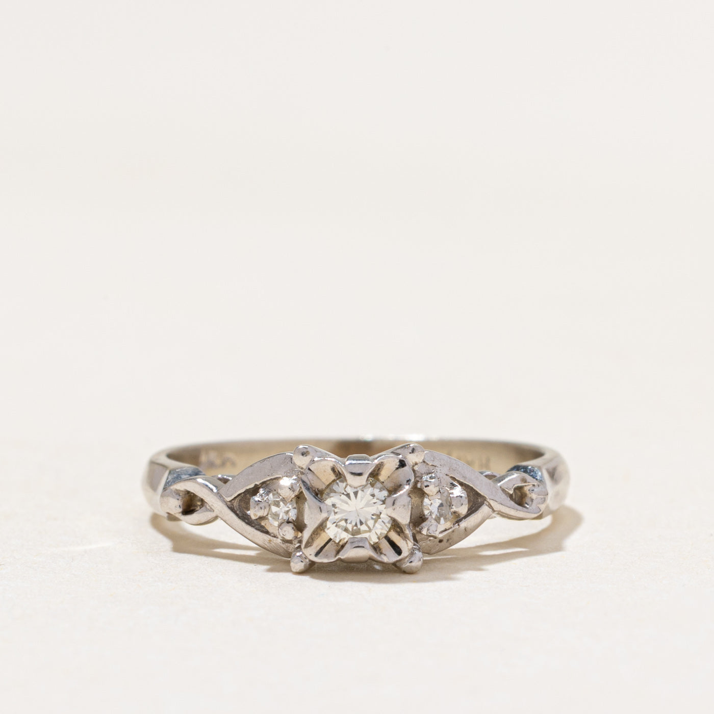 White Gold Illusion Set Diamond Ring | 0.13ctw | SZ 4.75