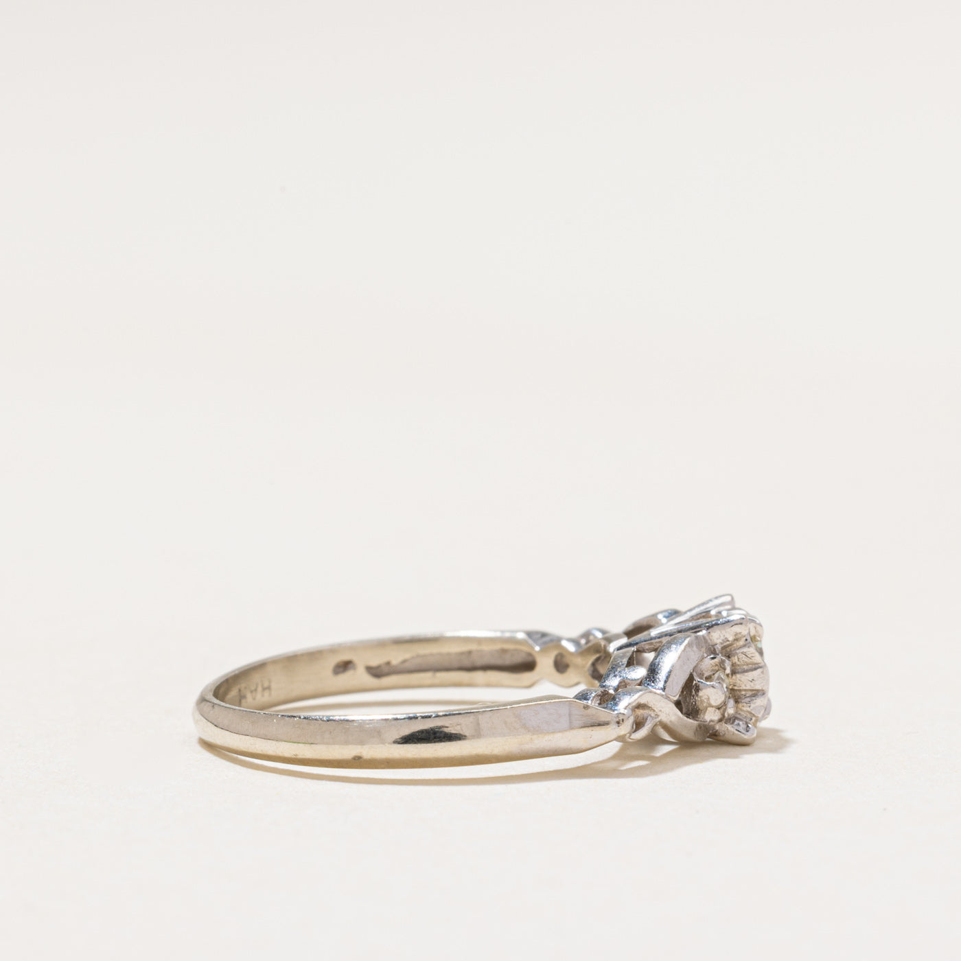 White Gold Illusion Set Diamond Ring | 0.13ctw | SZ 4.75