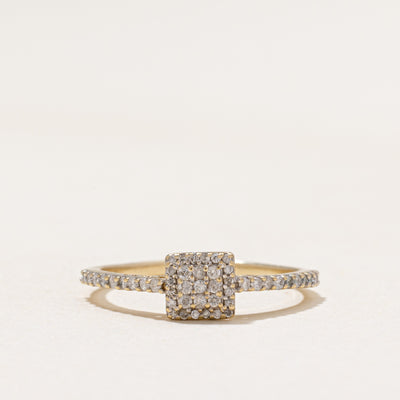 Diamond Square Cluster Ring | 0.45ctw | SZ 6.75