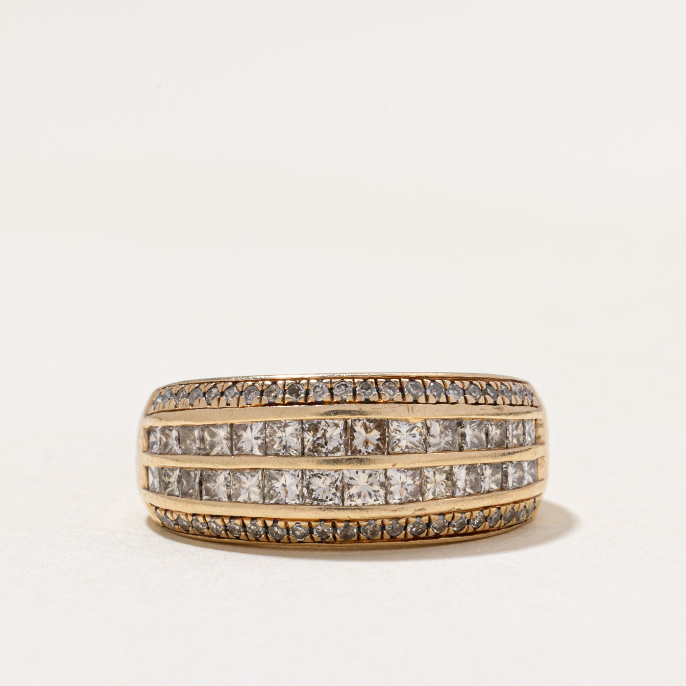 Multi Row Semi Eternity Diamond Ring | 1.17ctw | SZ 5.5