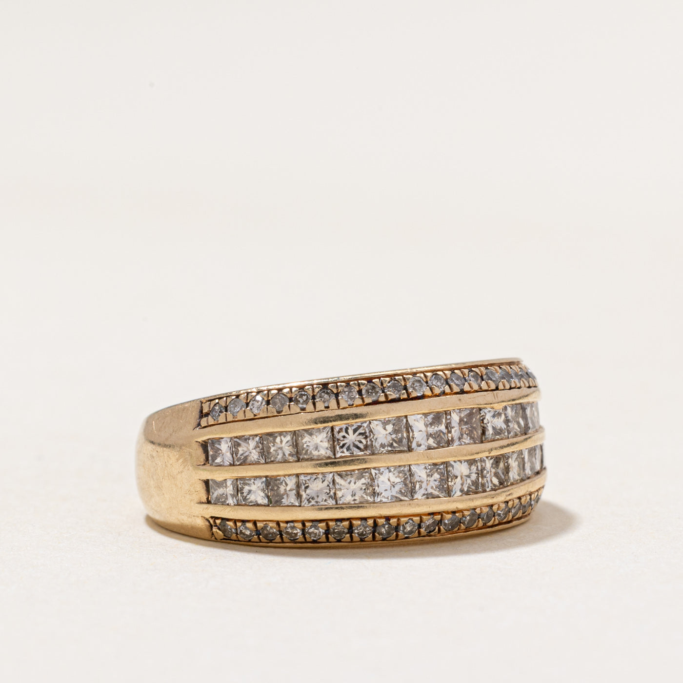 Multi Row Semi Eternity Diamond Ring | 1.17ctw | SZ 5.5