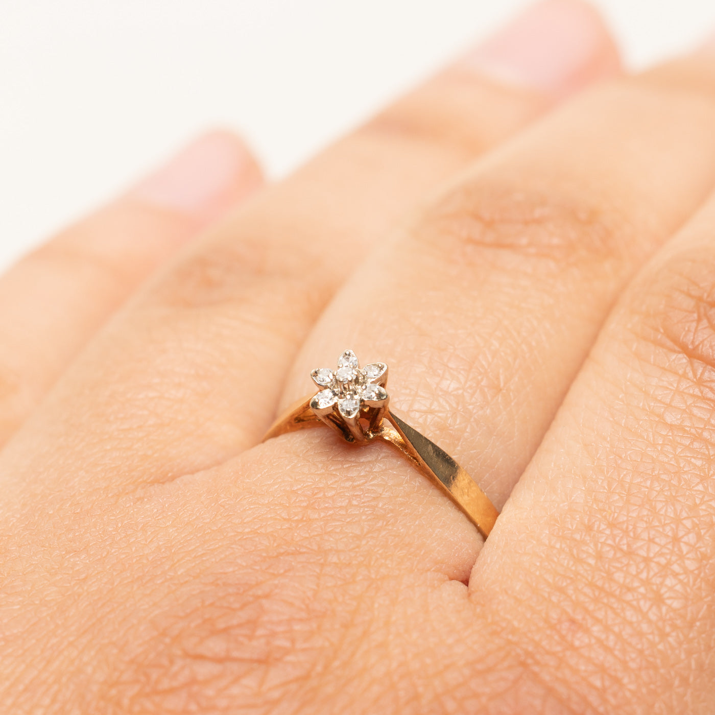 Diamond Daisy Cluster Ring | 0.07ctw | SZ 7.75