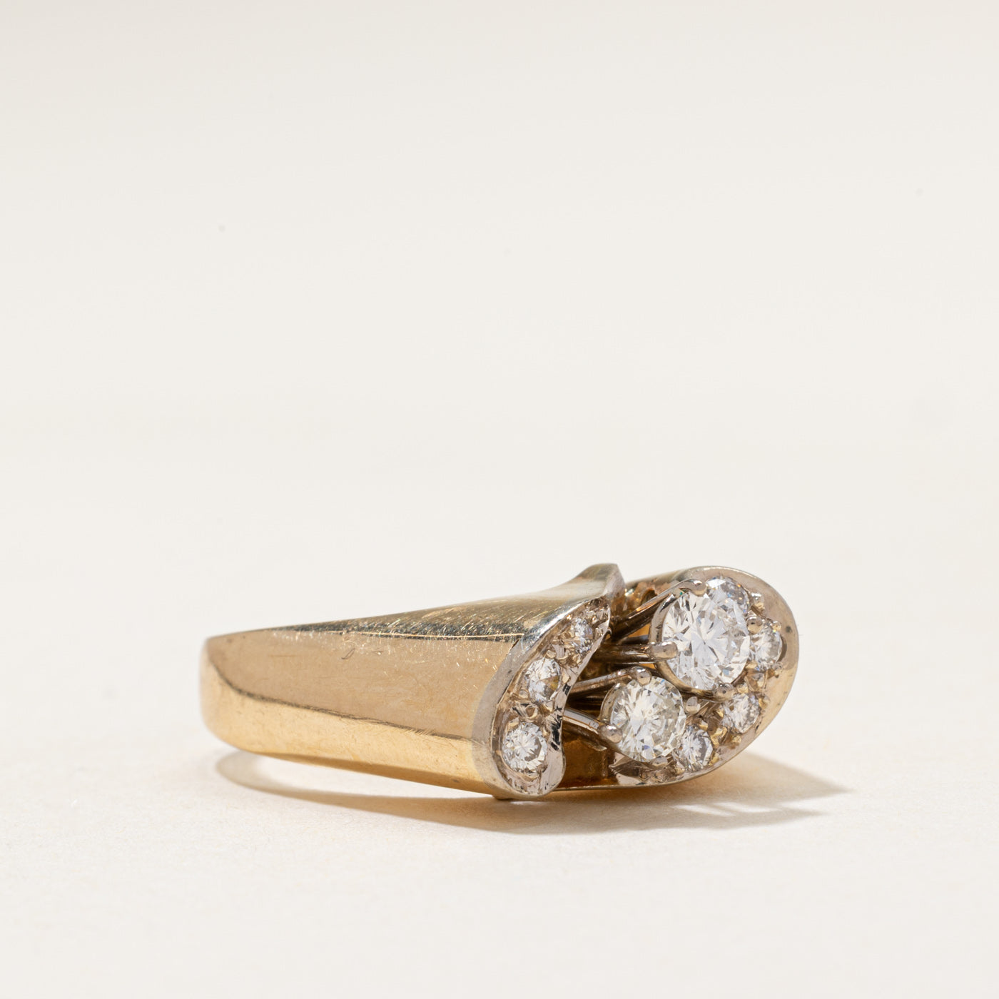 14k Diamond Cluster Cocktail Ring | 0.64ctw | SZ 6.5