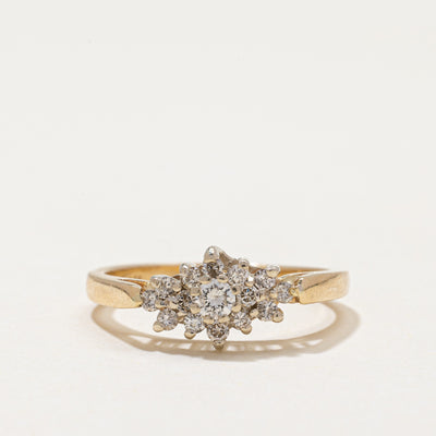 Basket Set Diamond Cluster Ring | 0.26ctw | SZ 5