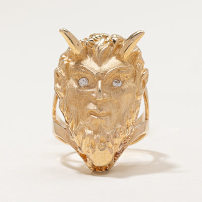 Diamond Devil Statement Ring | 0.006ctw | SZ 8.75