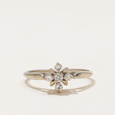 14k Diamond Petal Ring | 0.15ctw | SZ 5