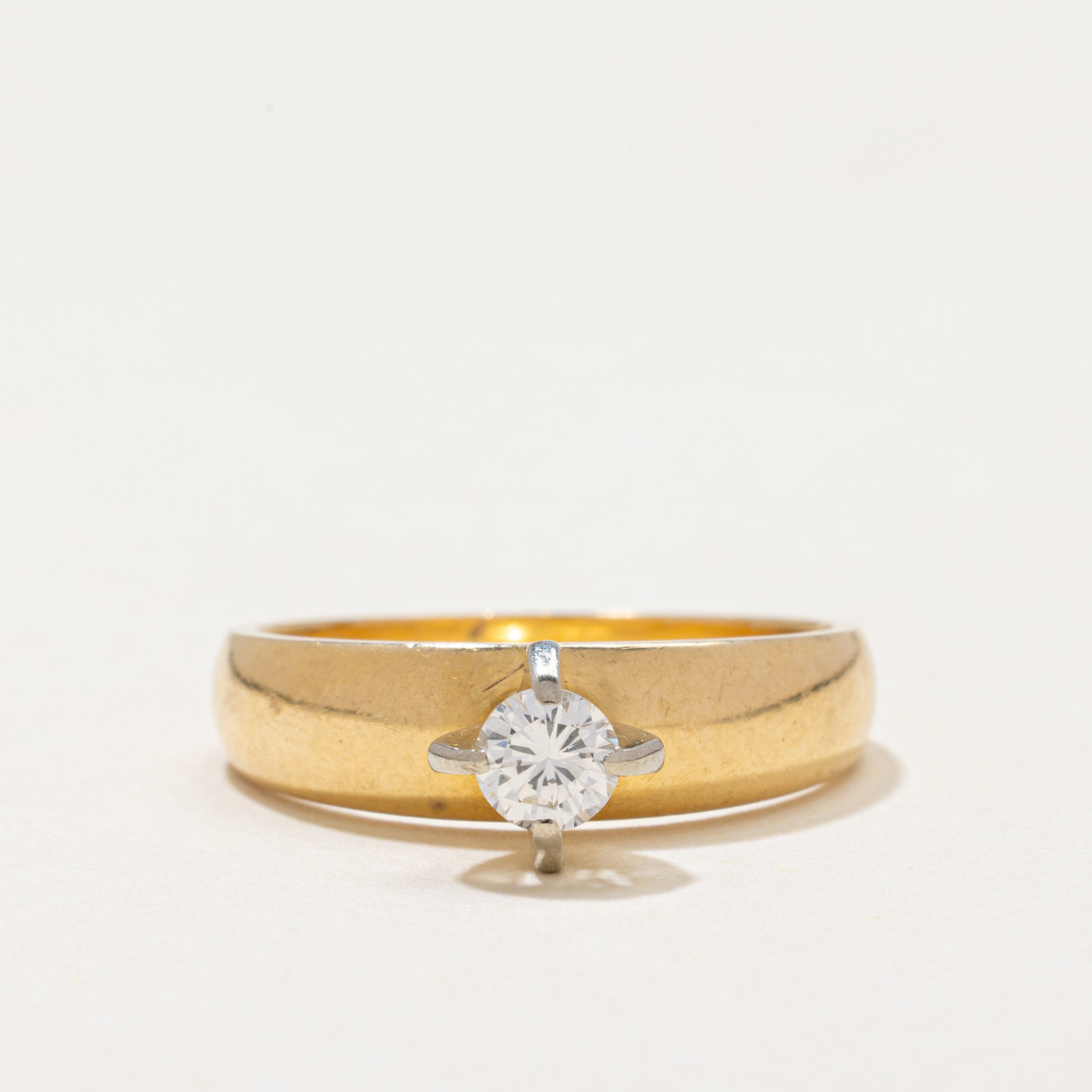'Birks' 18k High Set Solitaire Diamond Ring | 0.25ct | SZ 6.25