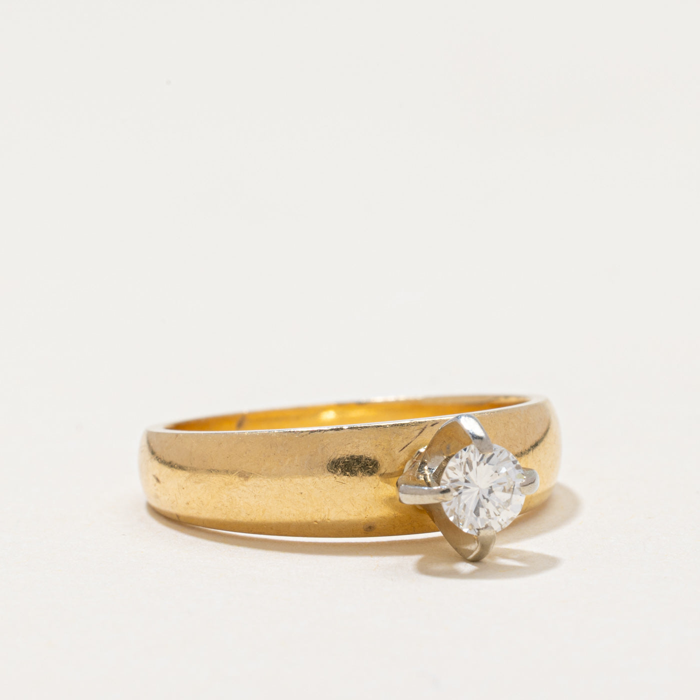 'Birks' 18k High Set Solitaire Diamond Ring | 0.25ct | SZ 6.25