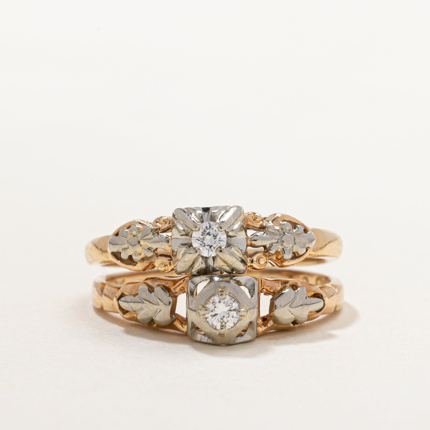 14k Dual Band Diamond Ring | 0.11ctw | SZ 4.75