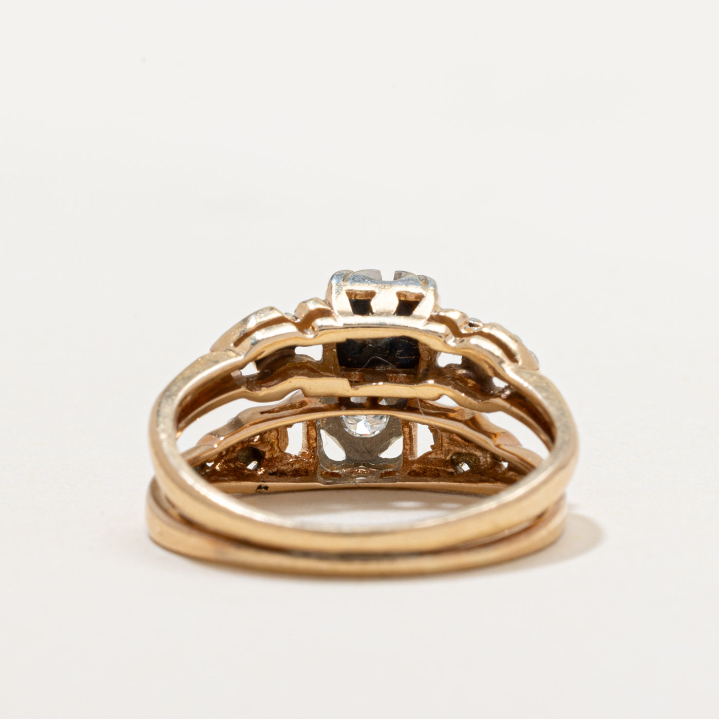 14k Dual Band Diamond Ring | 0.11ctw | SZ 4.75