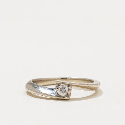 10k Diamond Bypass Ring | 0.07ct | SZ 4