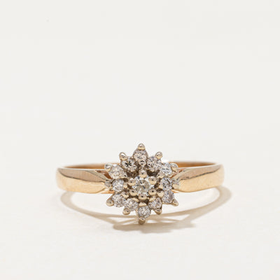 Diamond Cluster Petal Ring | 0.18ctw | SZ 6.5