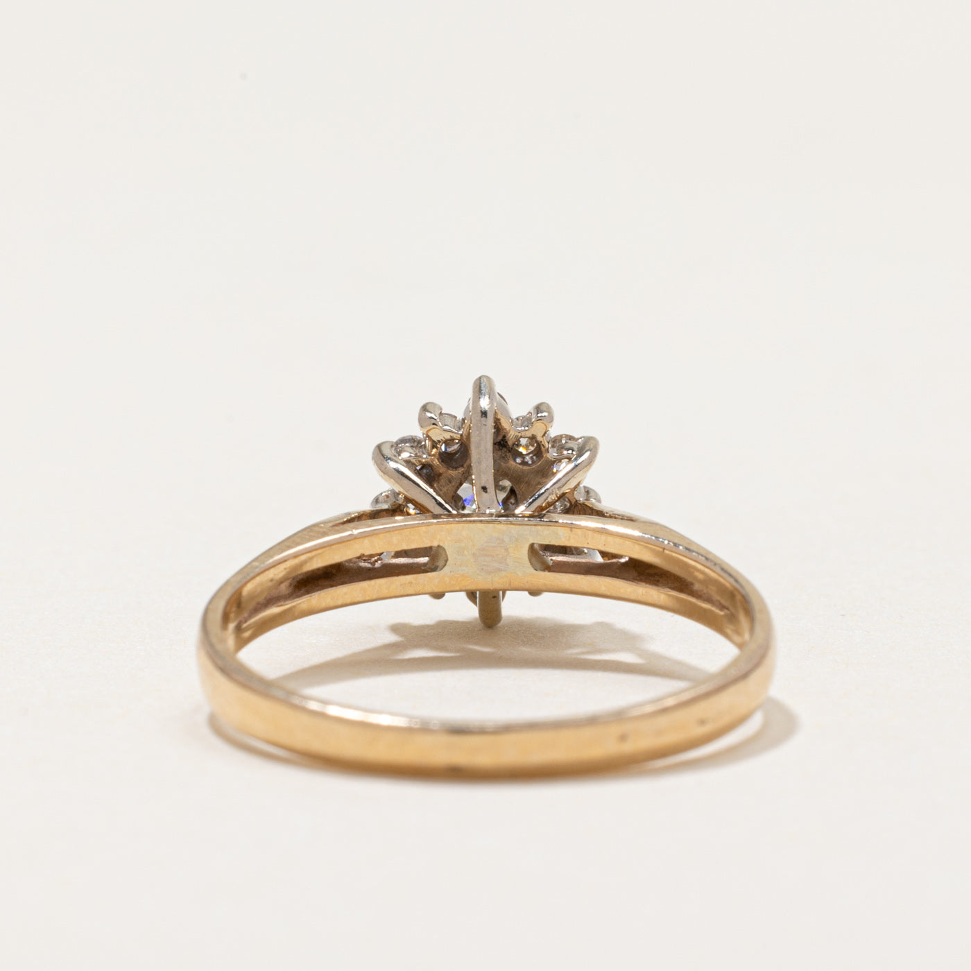 Diamond Cluster Petal Ring | 0.18ctw | SZ 6.5