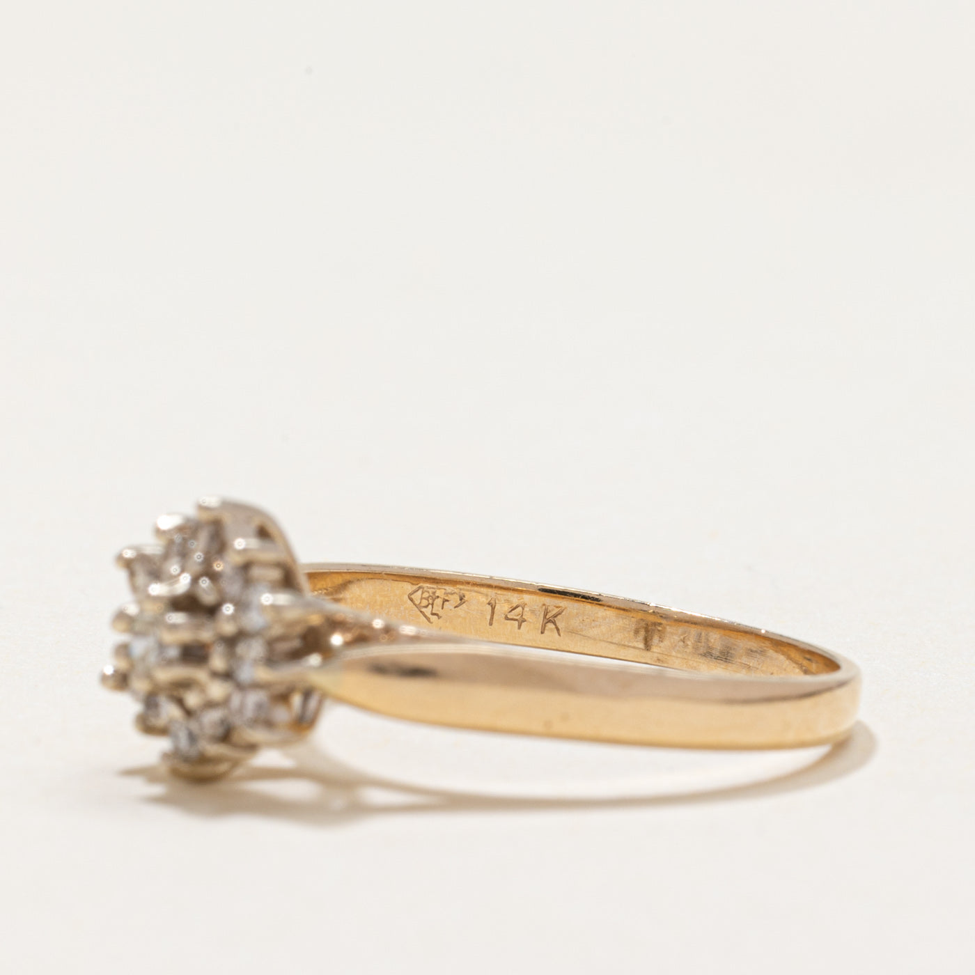 Diamond Cluster Petal Ring | 0.18ctw | SZ 6.5