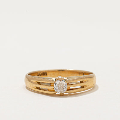 Solitaire Diamond Openwork Ring | 0.14ct | SZ 6.25