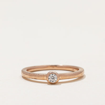 Bezel Set Solitaire Diamond Ring | 0.08ct | SZ 6.75