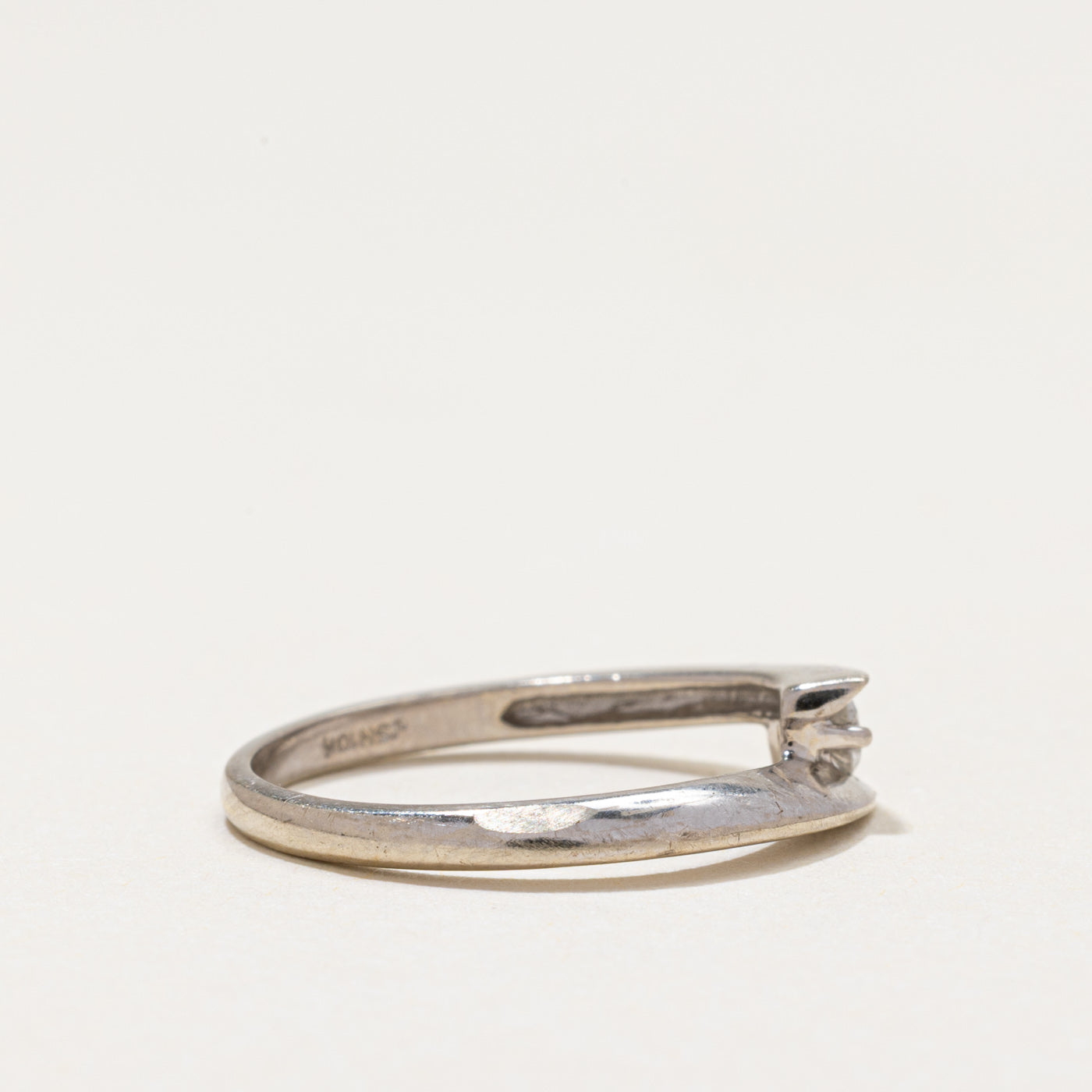 Solitaire Diamond Bypass Ring | 0.06ct | SZ 5.5