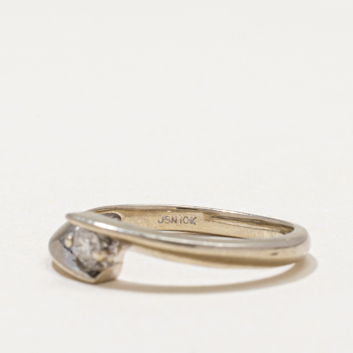 10k Diamond Bypass Ring | 0.07ct | SZ 4