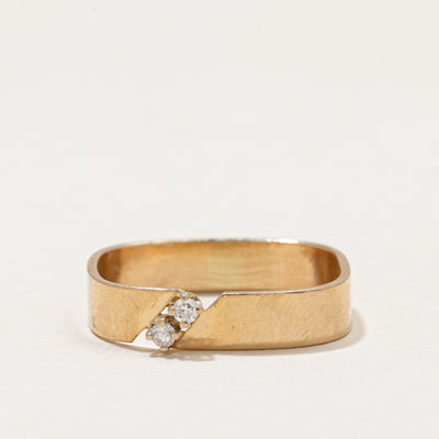 Diagonal Diamond Soft Square Band | 0.04ctw | 3.75mm | SZ 5.5