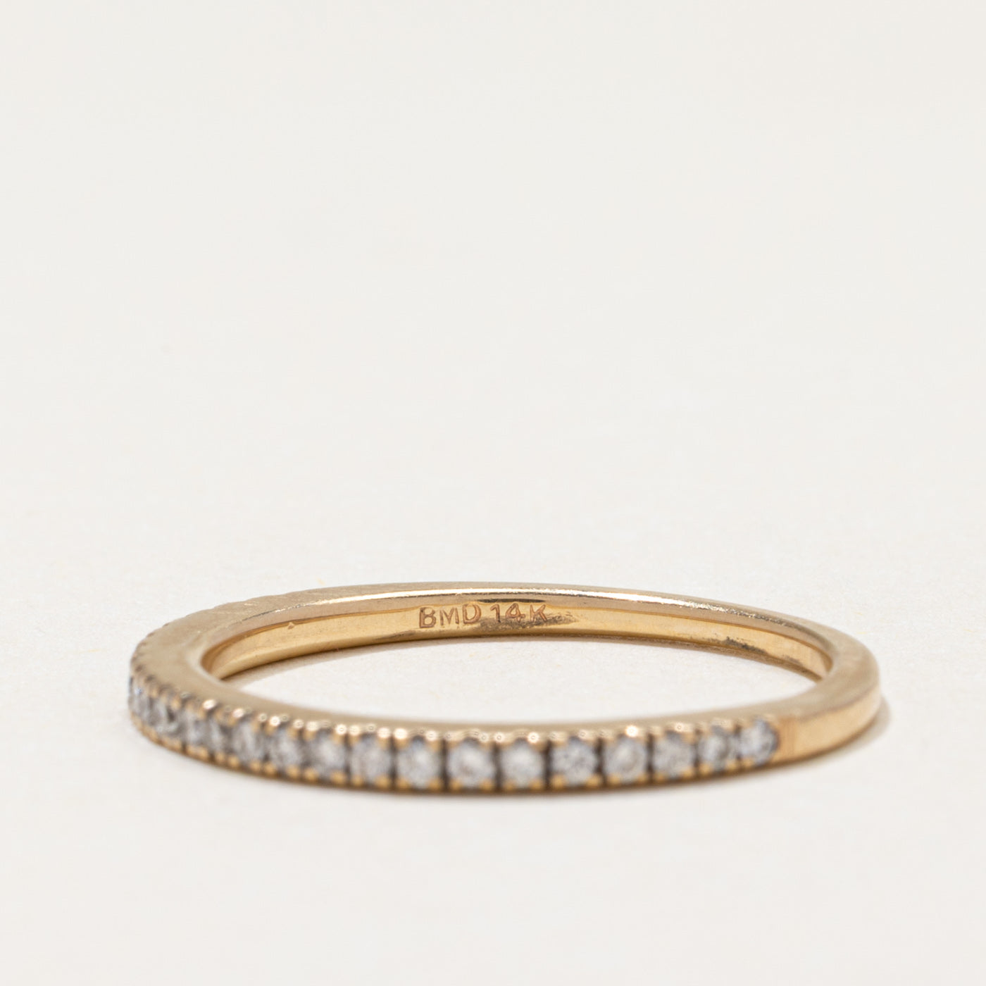 Alliance demi-éternité en diamants | 0,18 ct | 2,00 mm | Taille 6