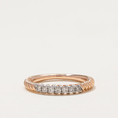 Diamond Twisted Rope Band | 0.14ctw | 2.75mm | SZ 7
