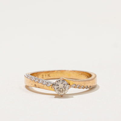 Yellow Diamond Bypass Ring | 0.46ctw | SZ 7.5