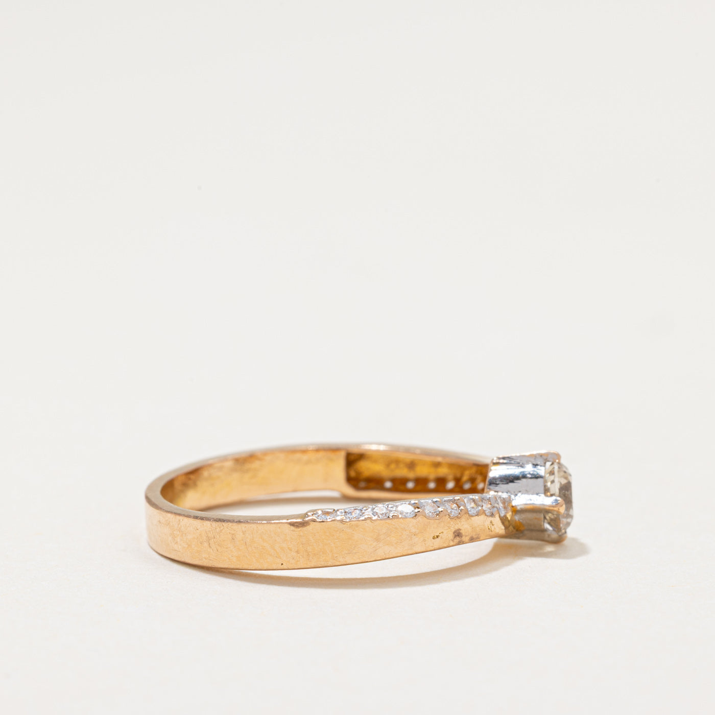 Yellow Diamond Bypass Ring | 0.46ctw | SZ 7.5