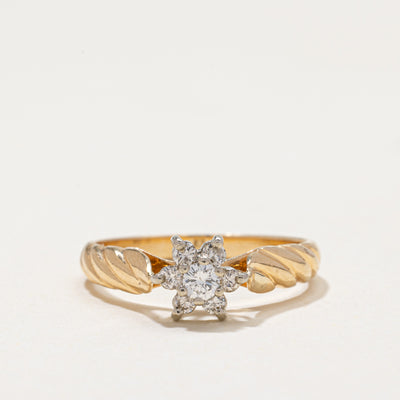 Diamond Petal Rope Ring | 0.23ctw | SZ 6.5