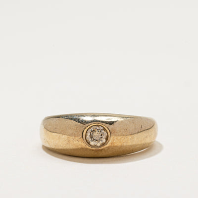 Brown Solitaire Diamond Dome Ring | 0.25ct | SZ 9