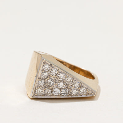 Diamond Cluster Geometric Statement Ring | 0.37ctw | SZ 5.25