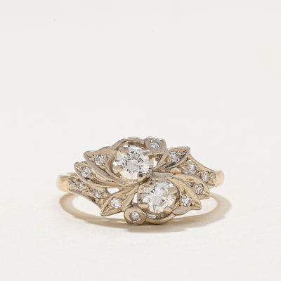 Diamond Cluster Leaf Design Ring | 0.50ctw | SZ 6.25