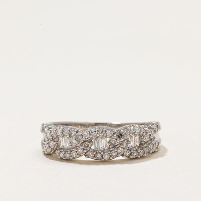 Pave Set Diamond Chain Ring | 0.50ctw | SZ 7