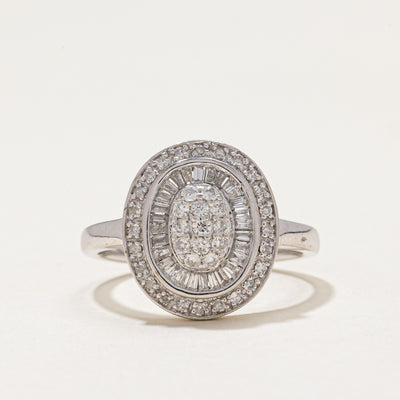 Diamond Halo Cluster Cocktail Ring | 0.42ctw | SZ 7
