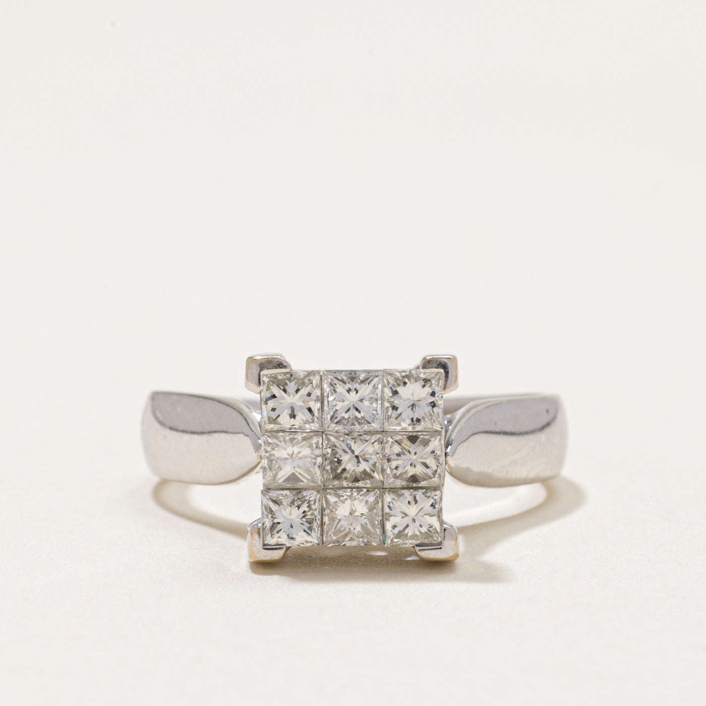 Illusion Set Diamond Reverse Tapered Ring | 0.81ctw | SZ 5.25