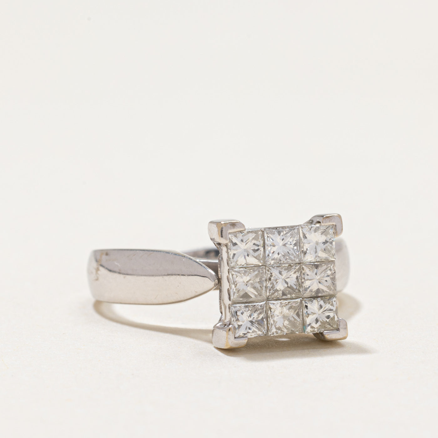 Illusion Set Diamond Reverse Tapered Ring | 0.81ctw | SZ 5.25