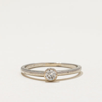 Bezel Set Solitaire Diamond Ring | 0.22ct | SZ 8.5