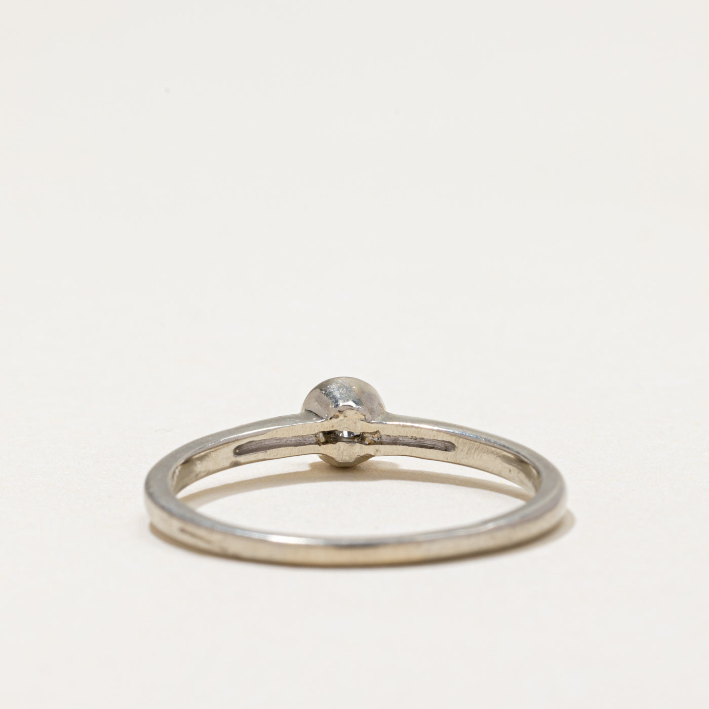 Bezel Set Solitaire Diamond Ring | 0.22ct | SZ 8.5