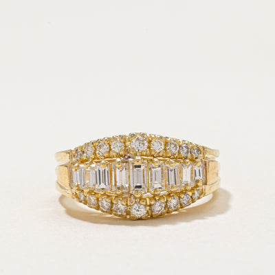 Multi Row Diamond Ring | 0.76ctw | SZ 6.25