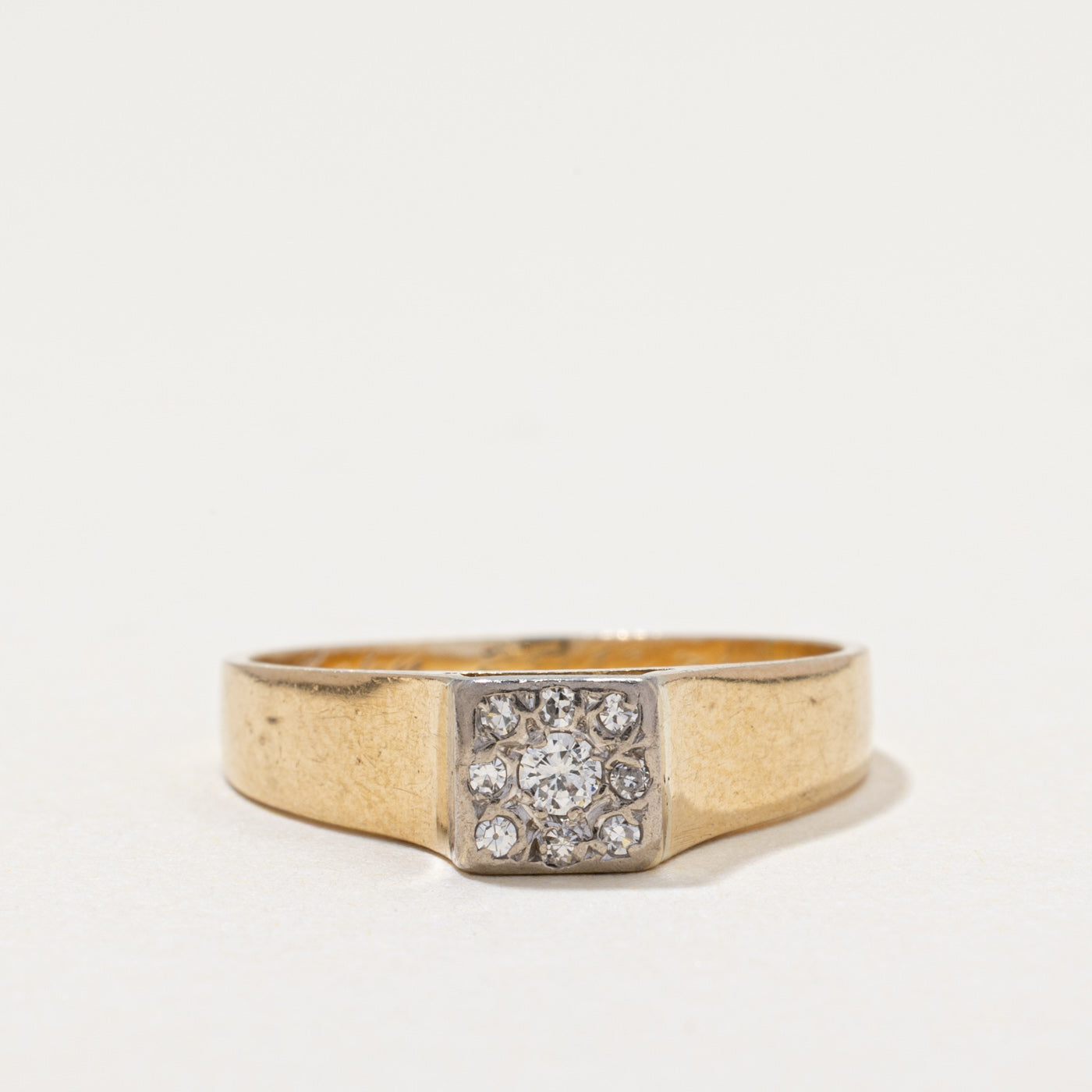 Diamond Square Cluster Ring | 0.10ctw | SZ 7