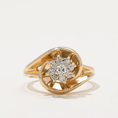 Diamond Cluster Bypass Ring | 0.20ctw | SZ 6.75