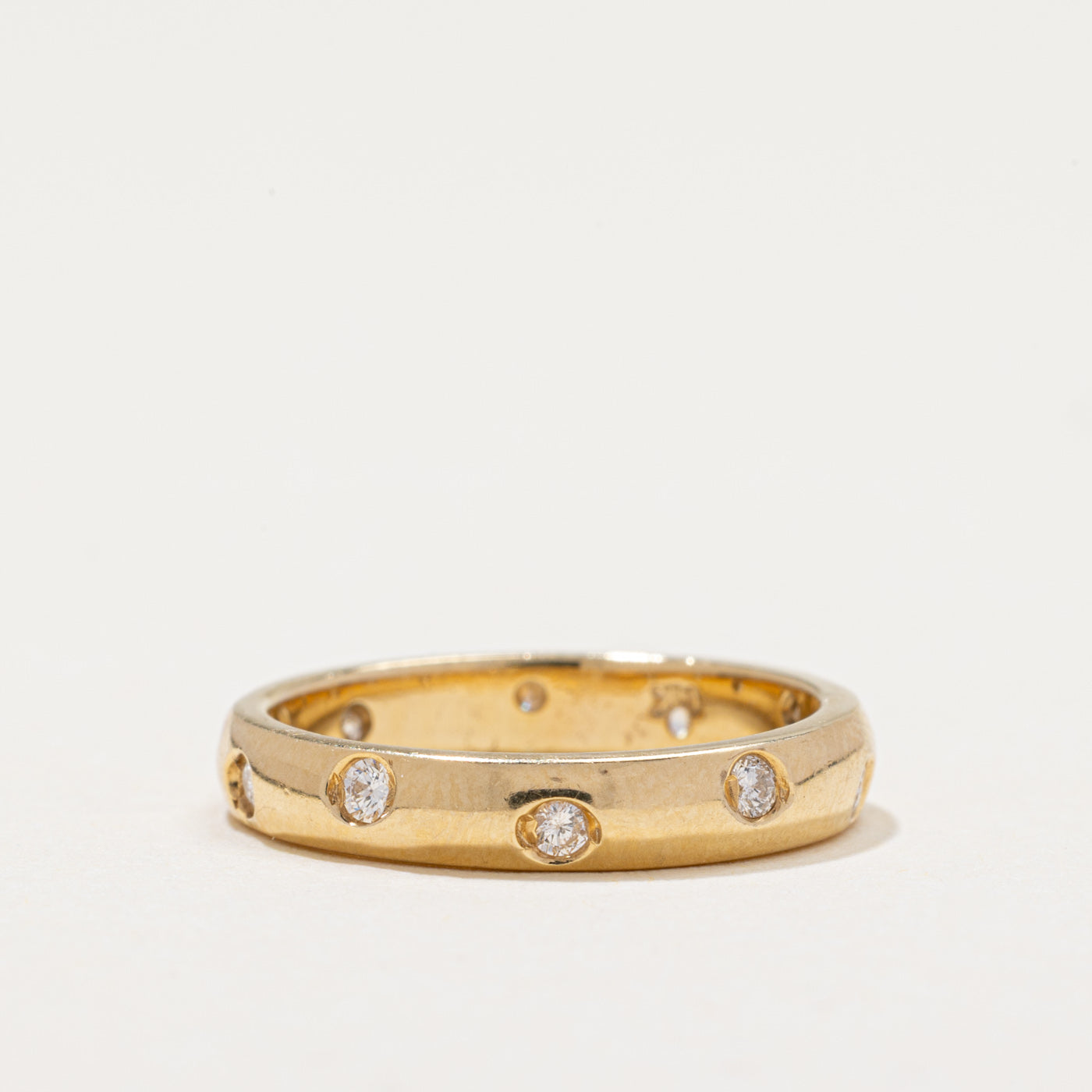 Bague sertie de diamants épars | 0,15 ct au total | Taille 4,5