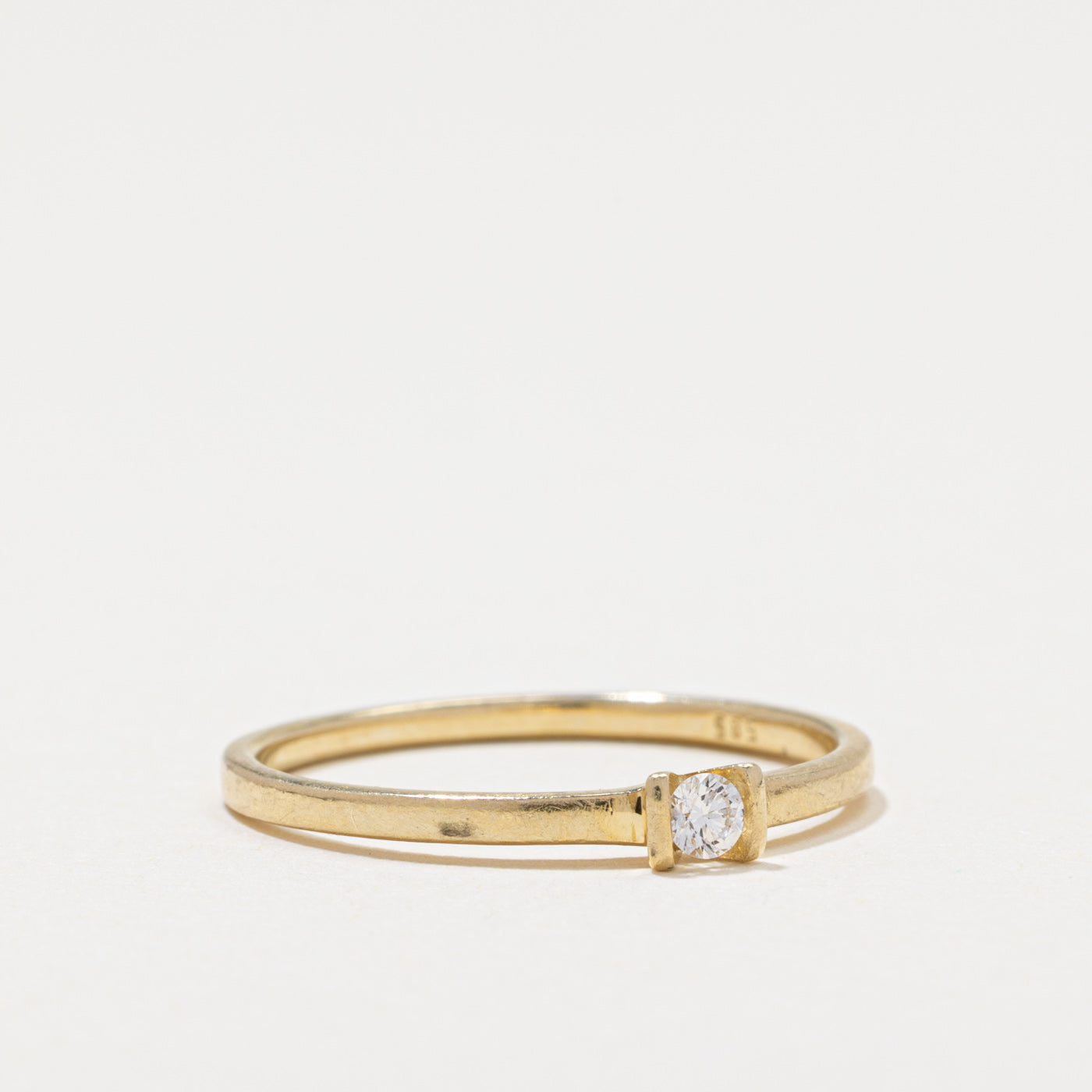 Tension Set Diamond Petite Ring | 0.07ct | SZ 7.5