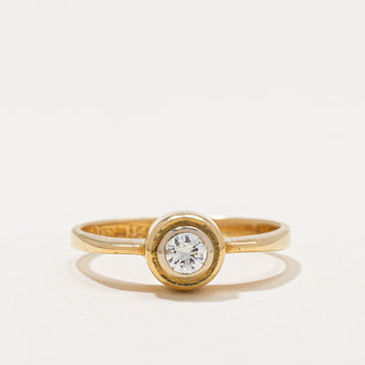 Solitaire Bezel Set Diamond Ring | 0.14ct | SZ 5