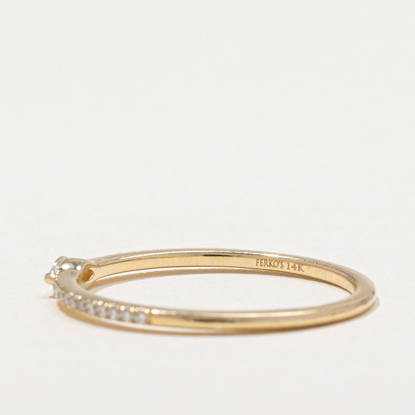 Marquise Cut Diamond Accented Thin Band | 0.16ctw | SZ 8.25
