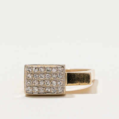 Diamond Grid Chunky Ring | 0.24ctw | SZ 6.75